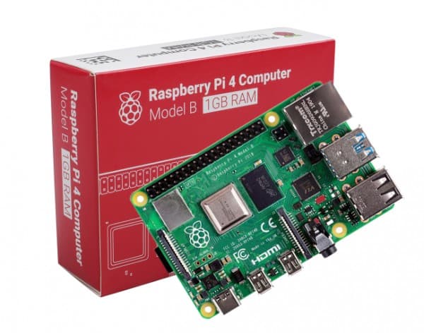 UK-Raspberry Pi 4 Model B, BCM2711 SoC, 1GB DDR4 RAM, USB 3.0, PoE Enabled — image 1