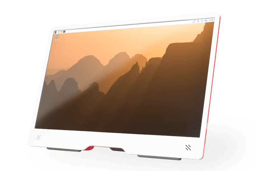 Raspberry Pi Monitor Red/White 15.6" Full HD — image 1